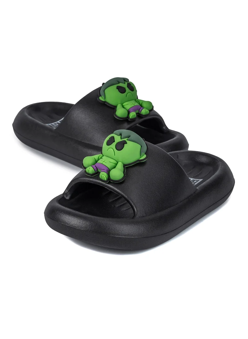 MARVEL Comic Kicks by Urban Marvel Avengers Hulk slides with 3D charm for Boys