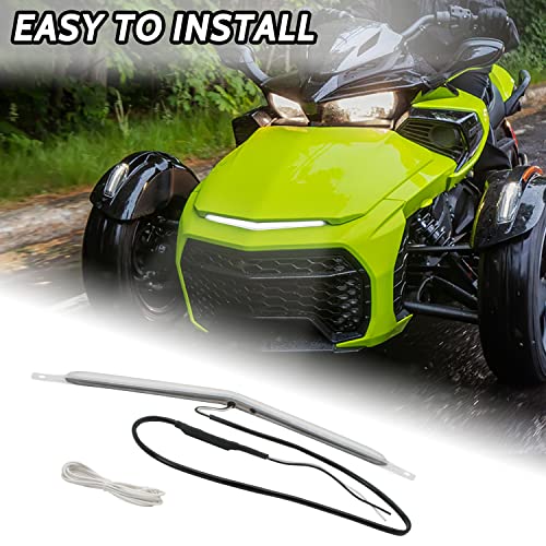 SAUTVS LED Signature White Light Kit for Spyder F3, LED Daytime Running Light DRL for Can-Am Spyder F3 All Models (1PCS, Replace #219400599) - Image 5