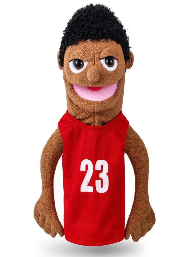 ZJoey Role Play Hand Puppets Hand Plush Chef Doctor Fireman Pirate Detective Athlete Nurse Worker Hand Puppet Toys Puppets for Kids Storytelling Imaginative Pretend Play Teaching Preschool(Athlete) - Image 1