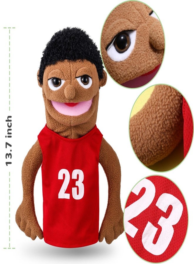 ZJoey Role Play Hand Puppets Hand Plush Chef Doctor Fireman Pirate Detective Athlete Nurse Worker Hand Puppet Toys Puppets for Kids Storytelling Imaginative Pretend Play Teaching Preschool(Athlete) - Image 4