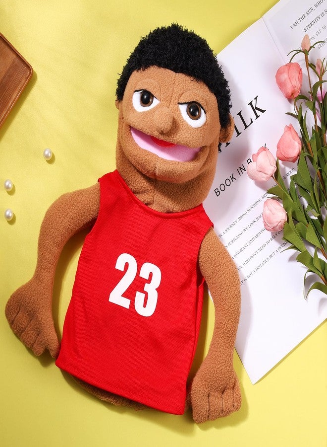 ZJoey Role Play Hand Puppets Hand Plush Chef Doctor Fireman Pirate Detective Athlete Nurse Worker Hand Puppet Toys Puppets for Kids Storytelling Imaginative Pretend Play Teaching Preschool(Athlete) - Image 3