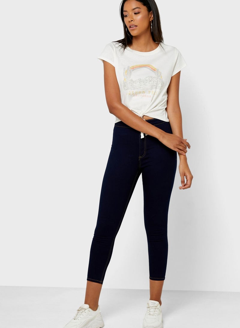 Cotton On Front Tie Minimalist T-Shirt - Image 4