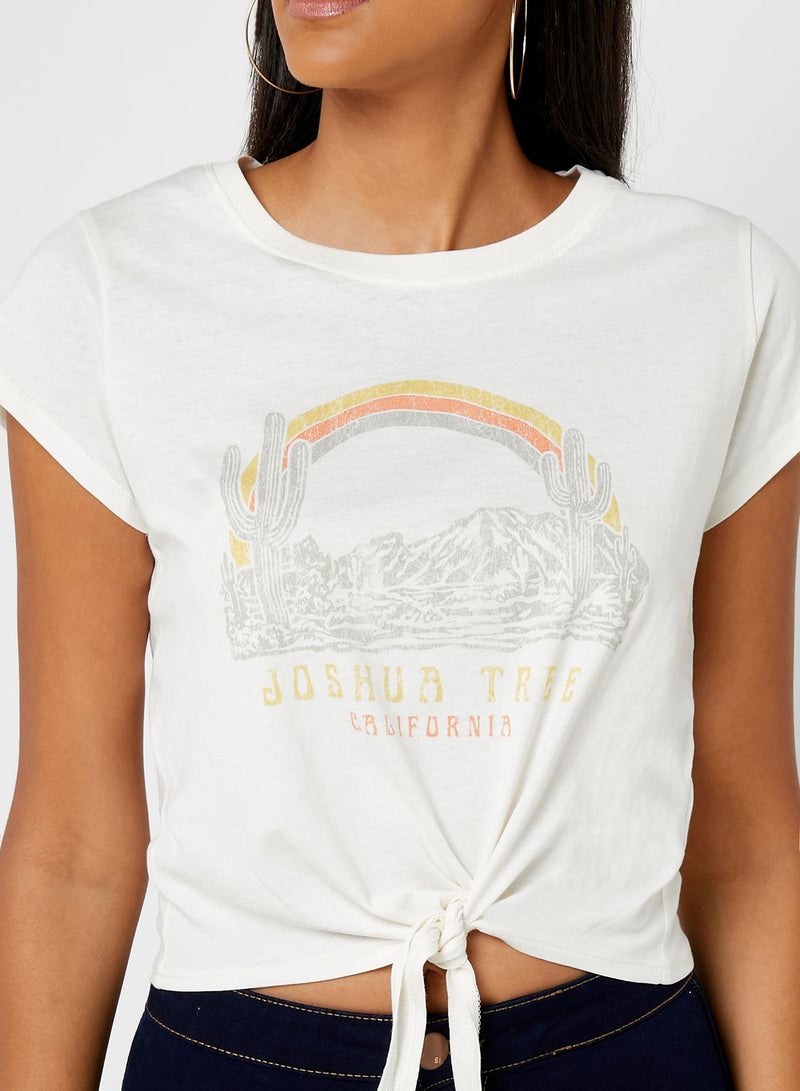 Cotton On Front Tie Minimalist T-Shirt - Image 3