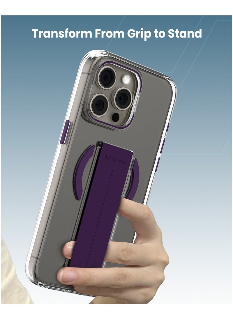 Moxedo Moxedo Magnetic Protective Case Scratch Resistant Drop Protection Magsafe Technology Compatible for iPhone 15 Pro Max 6.7 inch - Purple  - Image 4