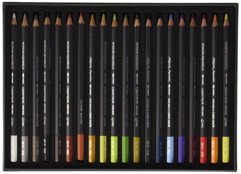 Caran D'ache Museum Aquarelle Pencil Sets Landscape Set of 20 Colours (3510.420) - Image 3