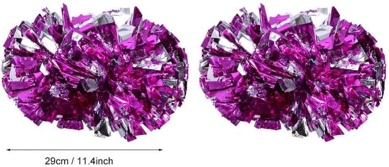 comfrt Cheerleading Pom, 1 Pair Cheerleader Aerobics Pom Poms Pompoms for Dance Party School Sports Competition - Image 2