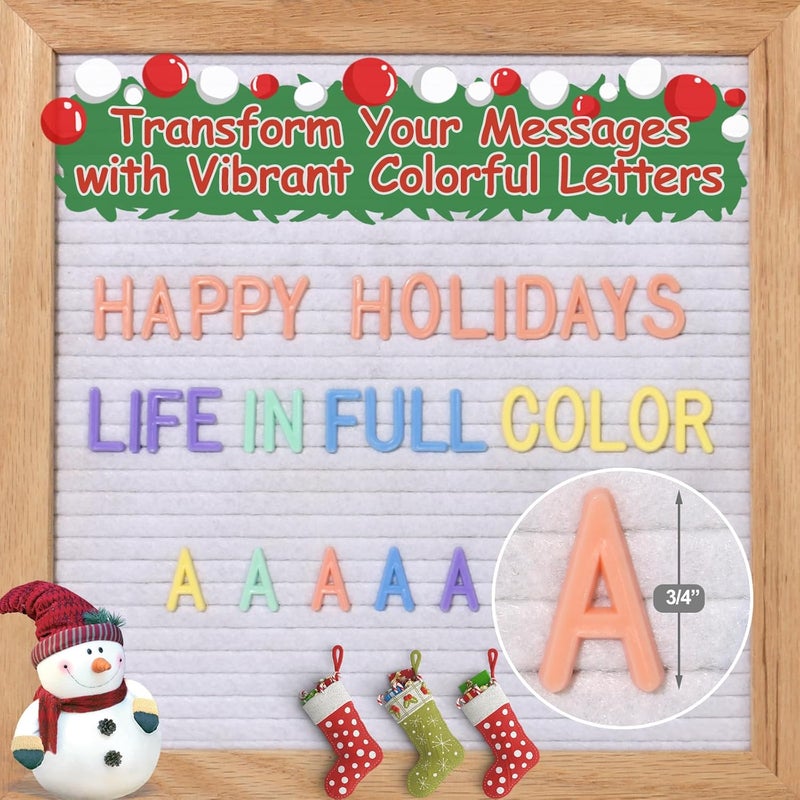 Big Role Letter Board Letters Only, 3/4 Inch Colored Plastic Letters for Felt Letter Board Sign (760 Characters in 5 Colors) in Organizer, Multicolor Pre-cut Letterboard Letters for Changeable Message Board - Image 3