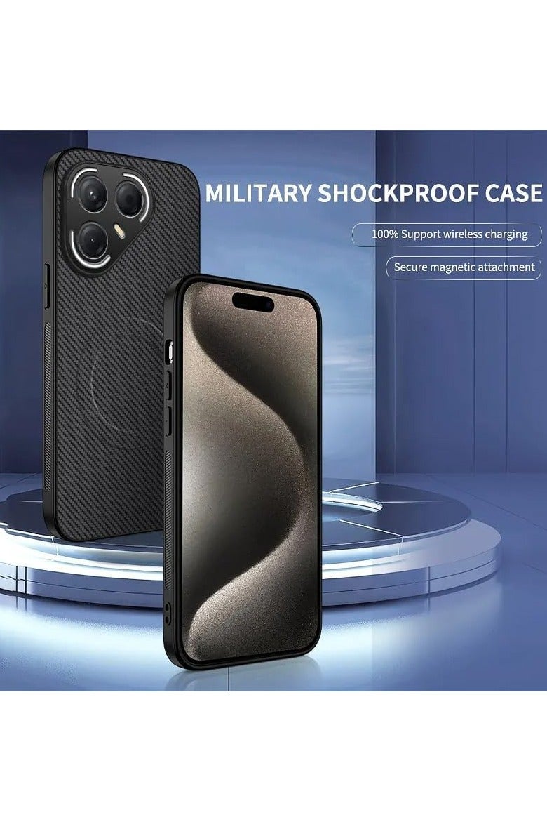 general Protective case compatible with Tecno Pova 7 Ultra 5G, featuring wireless charging functionality, ultra-thin matte finish, shock-resistant, drop-proof, and magnetic protective case. - Image 2