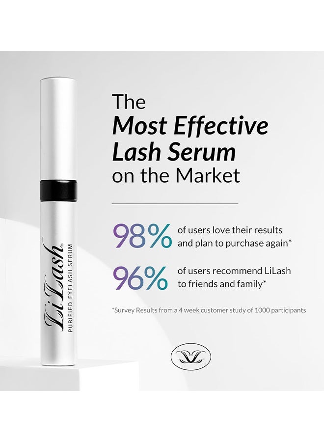 LiLash Purified Eyelash Serum, Advanced Lash Serum For Longer, Eyelash Growth Enhancer, Fuller Eyelashes, Enriched with Vitamin C, Promotes Natural Lash Growth & Strength – 2ml (3 Month Supply) - Image 2