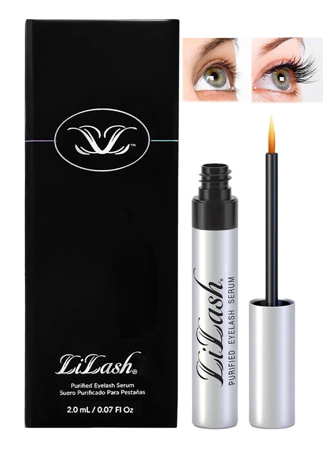 LiLash Purified Eyelash Serum, Advanced Lash Serum For Longer, Eyelash Growth Enhancer, Fuller Eyelashes, Enriched with Vitamin C, Promotes Natural Lash Growth & Strength – 2ml (3 Month Supply) - Image 1