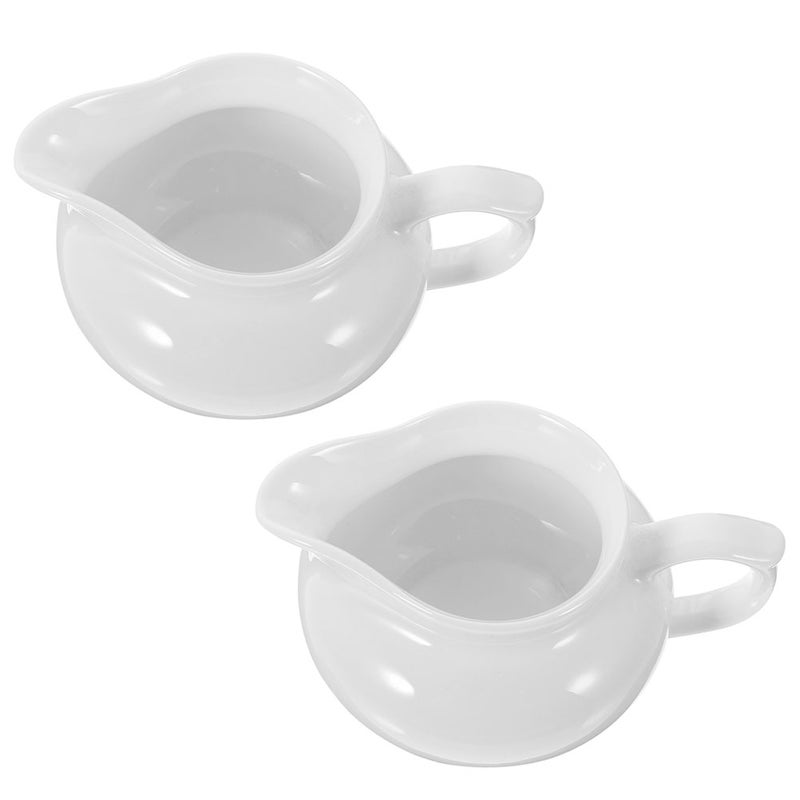 2 pcs Ceramic Gravy Boat Portable Sauce Dispenser Kitchen Gravy Dispenser with Handle - Image 1
