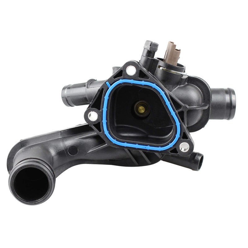 MYSMOT 902812 Engine Coolant Thermostat  Housing wGasket Sensor for Mini Cooper R55 R56 R57 20072013 Cooper Countryman 20112013 11537534521 11538699290