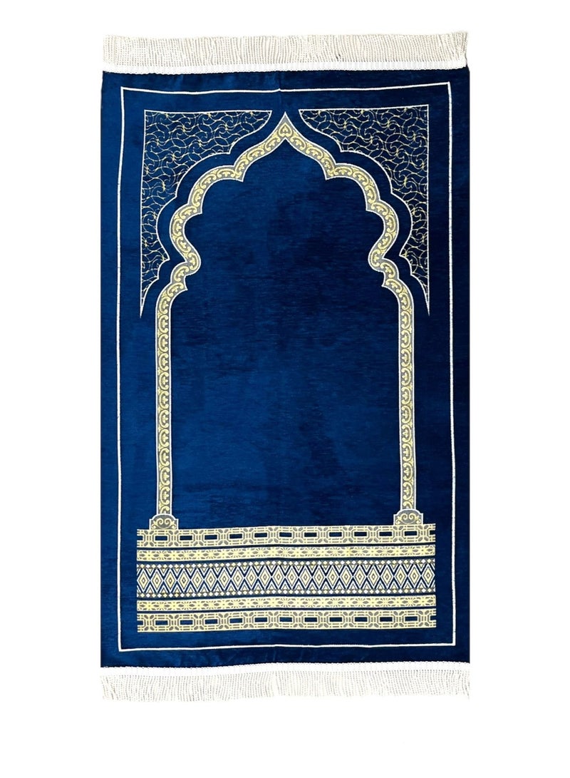Double Chanel Prayer Rug Soft Lslamic Decoration And Multiple Colors To Suit All Tastes Size 70 x 110