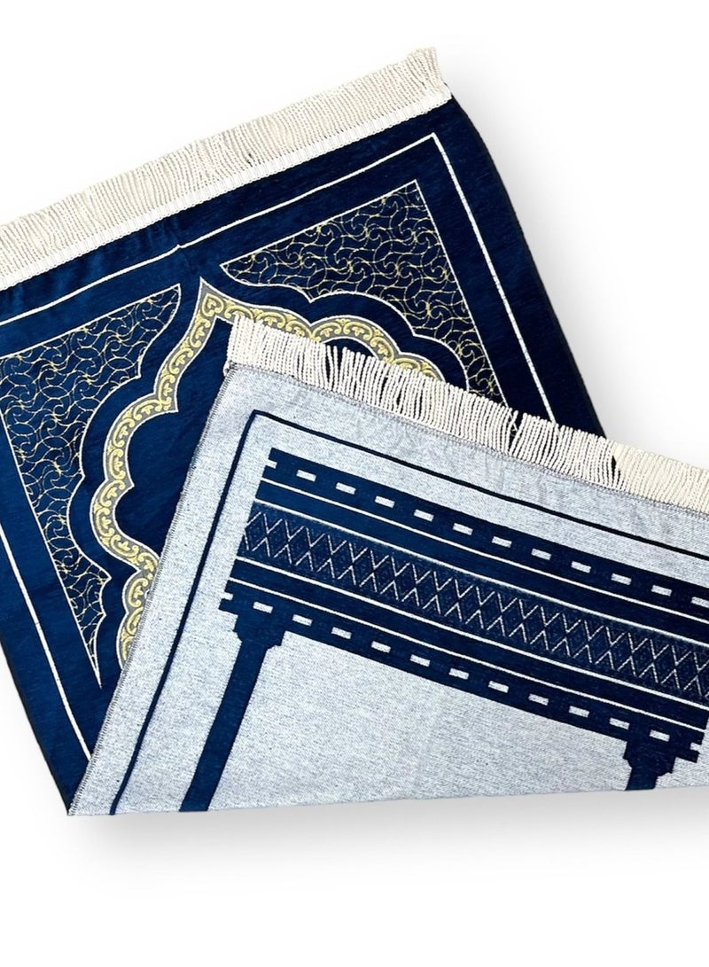 Double Chanel Prayer Rug Soft Lslamic Decoration And Multiple Colors To Suit All Tastes Size 70 x 110
