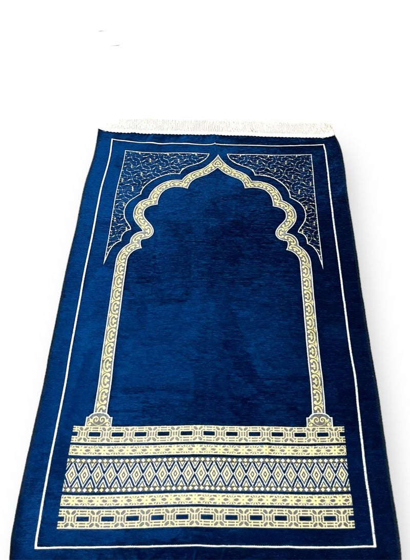 Double Chanel Prayer Rug Soft Lslamic Decoration And Multiple Colors To Suit All Tastes Size 70 x 110