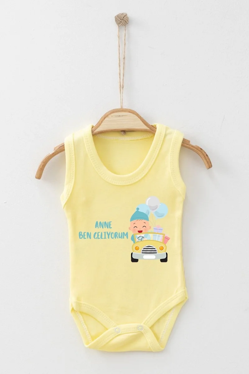 ادا بيبيك تشوكوك Ada Baby Kid Adabebek Cotton Organic Mother I'm Coming Strappy Badi Baby Bodysuit