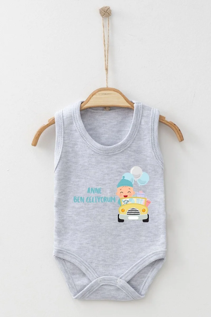ادا بيبيك تشوكوك Ada Baby Kid Adabebek Cotton Organic Mother I'm Coming Strappy Badi Baby Bodysuit