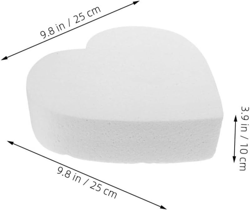 VOSAREA Cake Heart Shaped Model for Diy Decorating and Wedding Displays Bakery Cake Dummy Lightweight and Reusable for Crafting and Baking Practice - Image 2