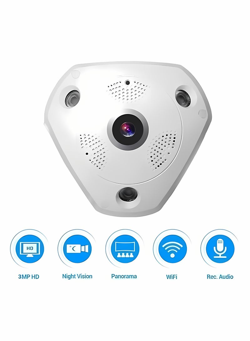 Generic 360 Degree Panoramic Wifi IP Camera Indoor Night Vision Up To 15 Meters - Image 1