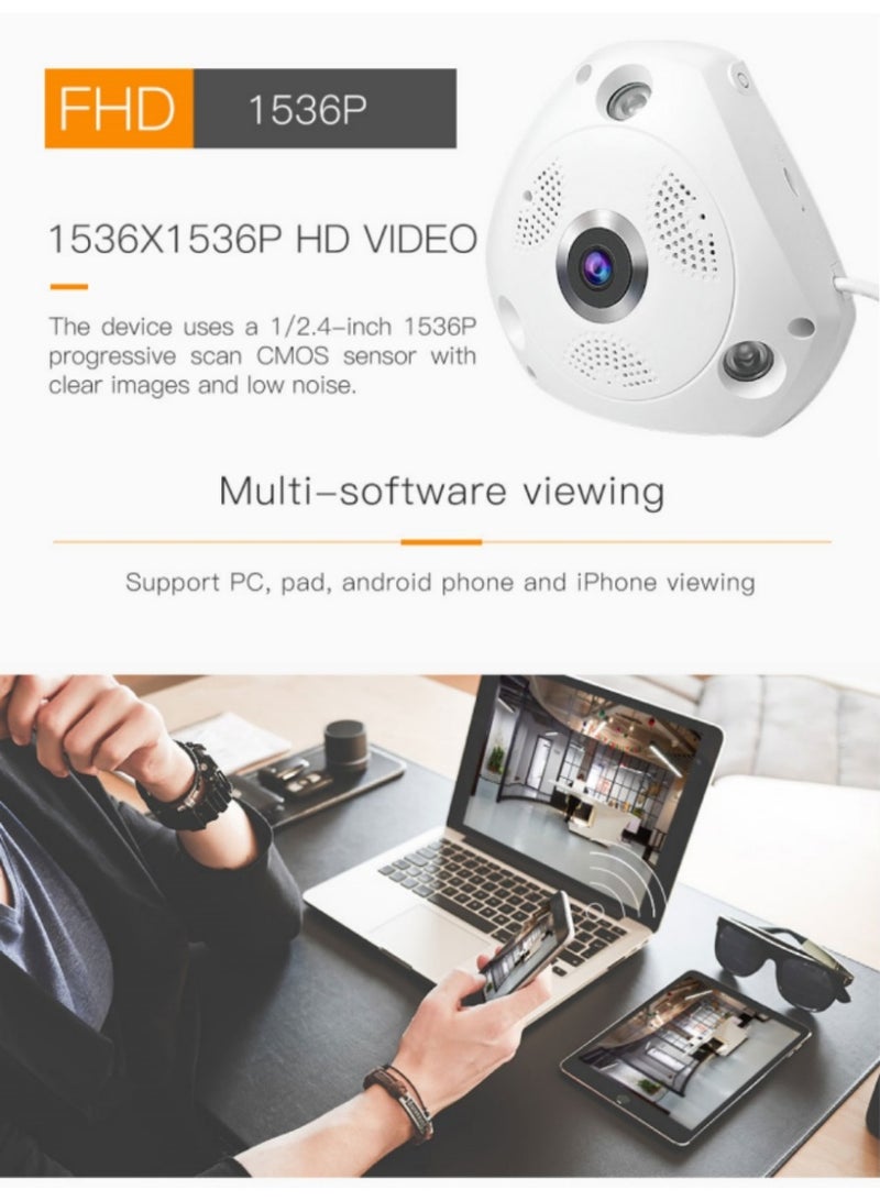 Generic 360 Degree Panoramic Wifi IP Camera Indoor Night Vision Up To 15 Meters - Image 4