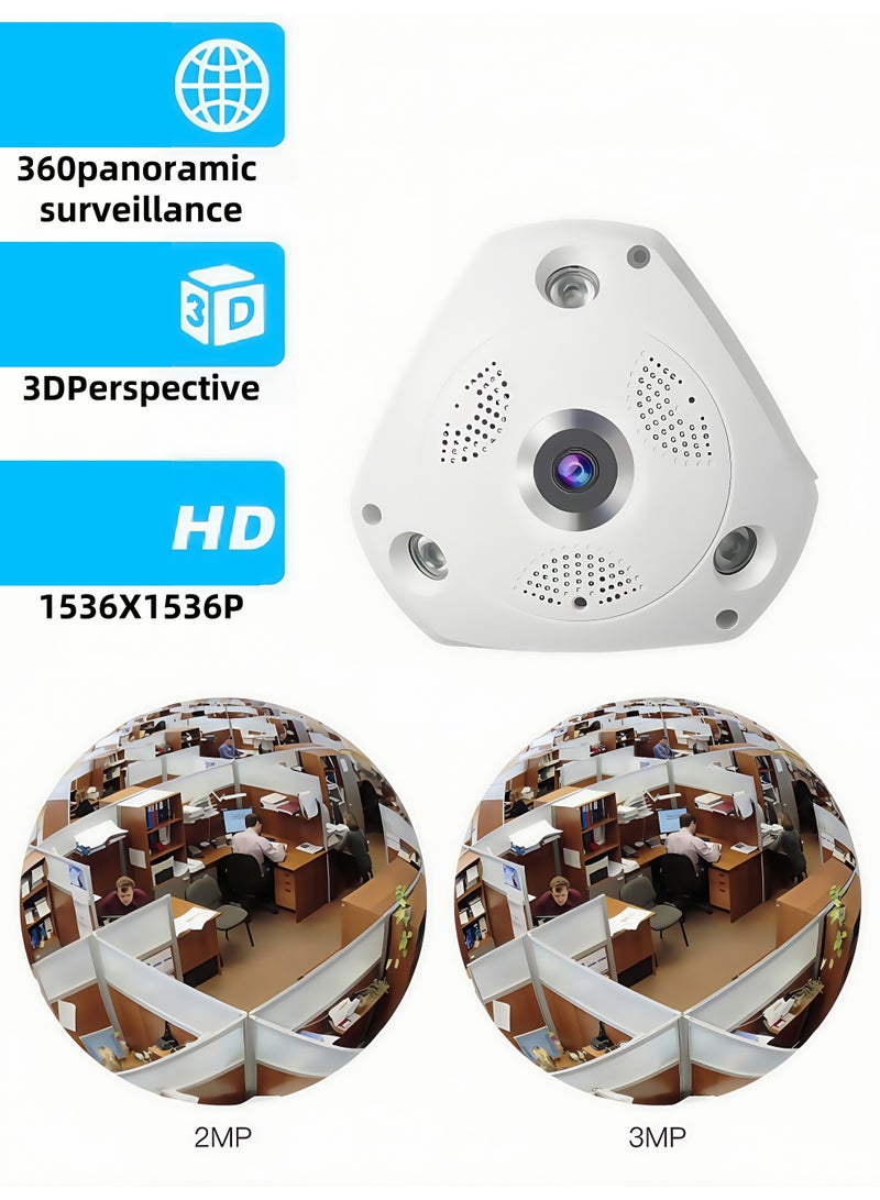 Generic 360 Degree Panoramic Wifi IP Camera Indoor Night Vision Up To 15 Meters - Image 2
