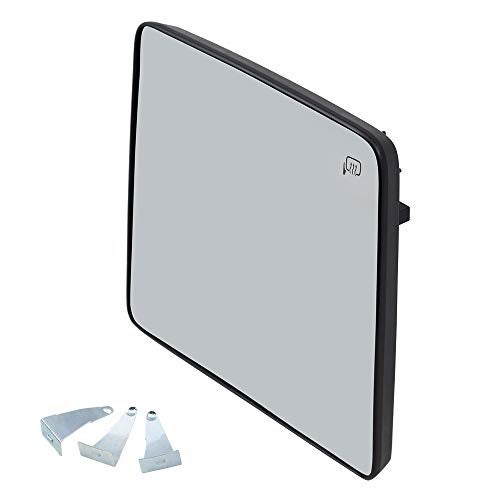 Brock Replacement Passenger Power Upper Tow Mirror Glass with Base Heated Compatible with 08-16 Super Duty Pickup - Image 1