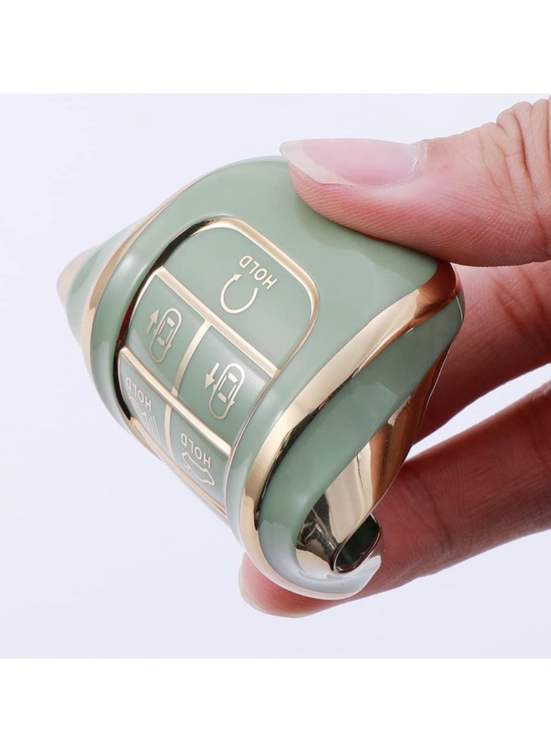 غطاء مفتاح سيارة ذكي من WiCuaSix مصنوع من TPU ناعم، متوافق مع هيونداي سوناتا (2020-2021) وتوسان (2022) – حافظة حماية كاملة لمفتاح السيارة (4 أزرار، لون أسود) - Image 5