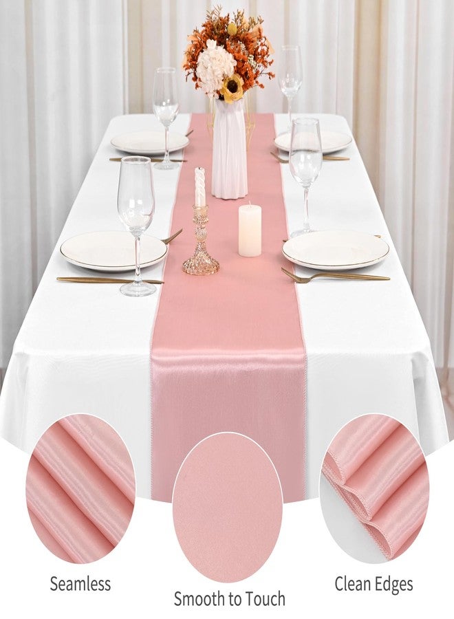 Lykoow 20 Pack Satin Table Runner 12 x 72 Inch Rose Gold Table Runner fit Rectange and Round Table,Long Premium Satin Silk Table Runners for Wedding,Birthday Banquets Engagements Party Decoration - Image 4