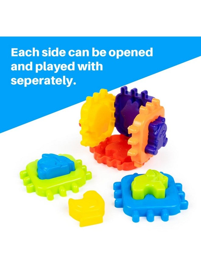 Ratna's Educational Nursery Cube for Kids. 6 Animal Moulds with Interlocking Cube - Image 1