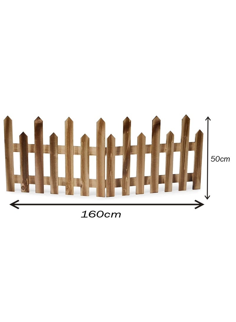 LINGWEI Wooden Fence Border Wood Garden Border Partition Wall Landscaping Garden Edging Panels Decorative Garden Border Garden Fence Panels Wooden Picket Fence - Image 4