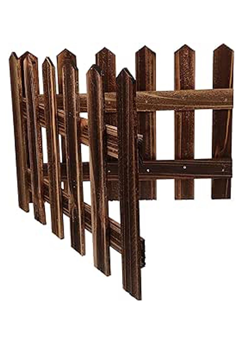 LINGWEI Wooden Fence Border Wood Garden Border Partition Wall Landscaping Garden Edging Panels Decorative Garden Border Garden Fence Panels Wooden Picket Fence - Image 5