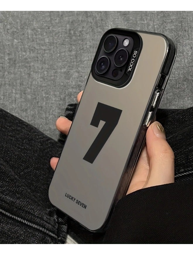 ShebSheb Lucky 7 Phone Case for iPhone 15 Pro Max,Matte Luxury Shockproof Slim Thin Phone Cover - Image 4