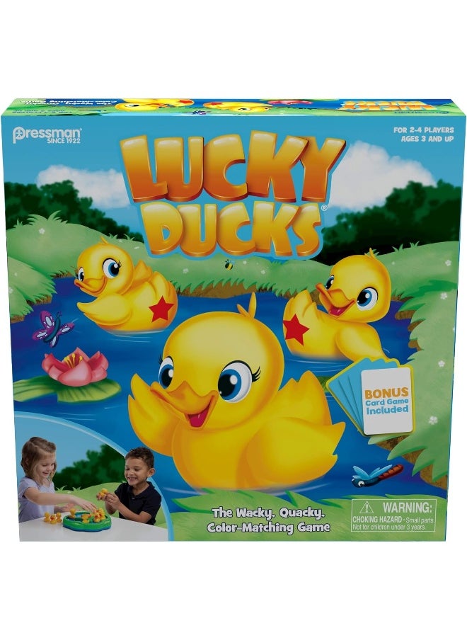 Pressman Lucky Ducks - The Memory and Matching Game That Moves - Includes A Fun Pop Make-A-Match Card Game  - Image 1