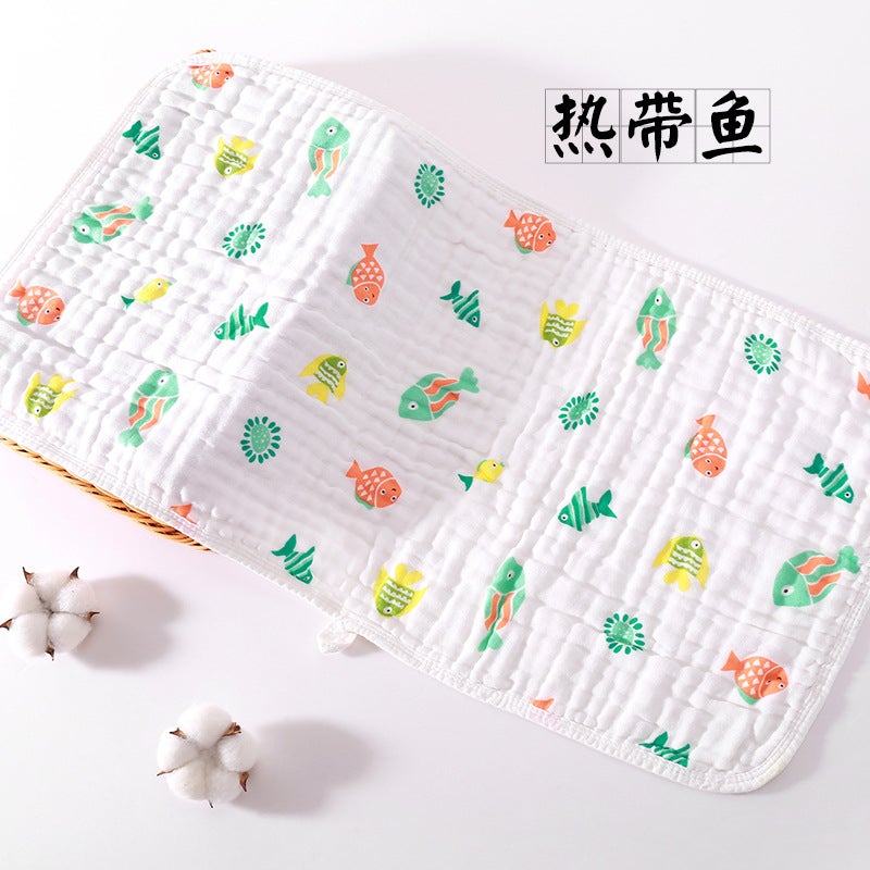 6-Layer Gauze Baby Bath Towel, Pure Cotton, Super Soft, Breathable, Lint-Free, Animal  Print