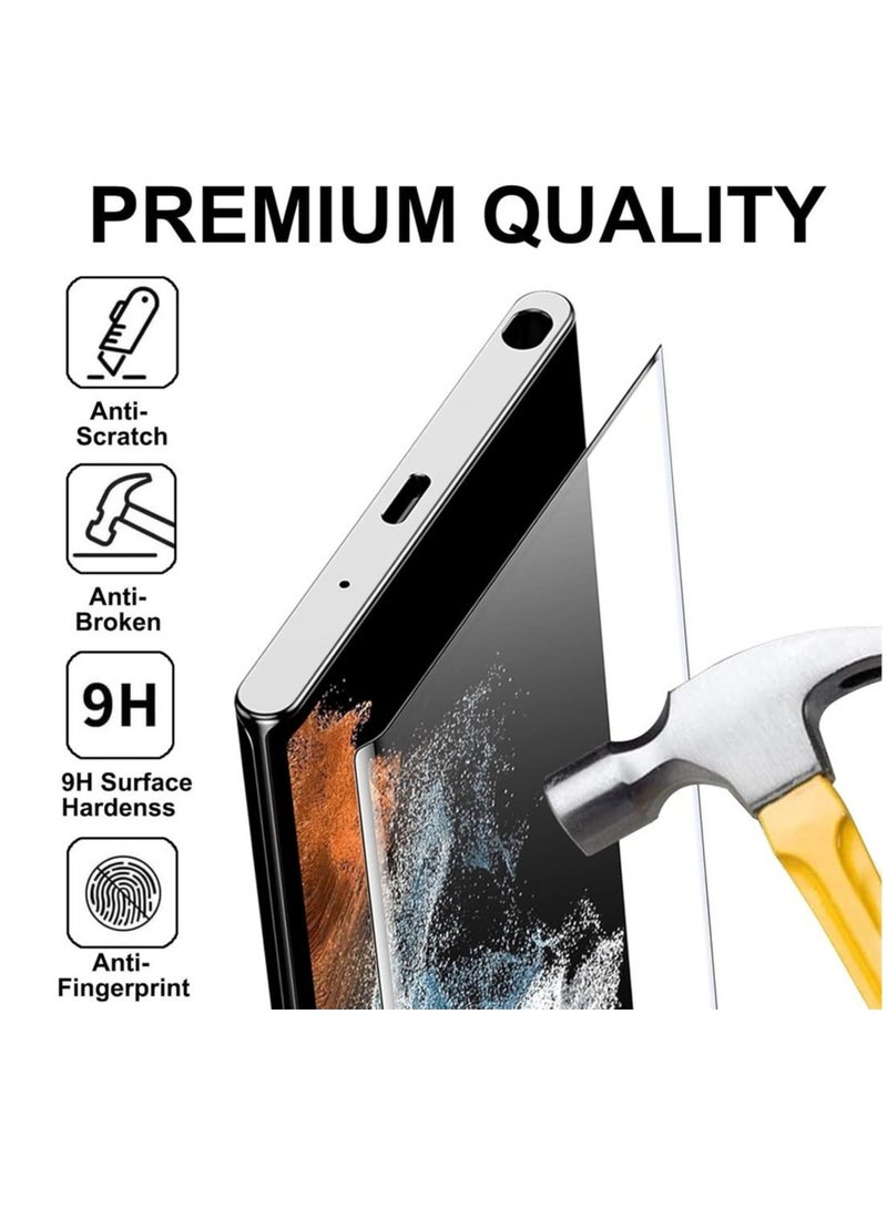 حماية شاشة خصوصية فائقة 2 عبوة لجهاز S22 Ultra - زجاج مقسى أسود مضاد للتجسس بصلابة 9H HD لجهاز سامسونج ألترا 5G 6 8" تغطية كاملة ثلاثية الأبعاد - Image 5