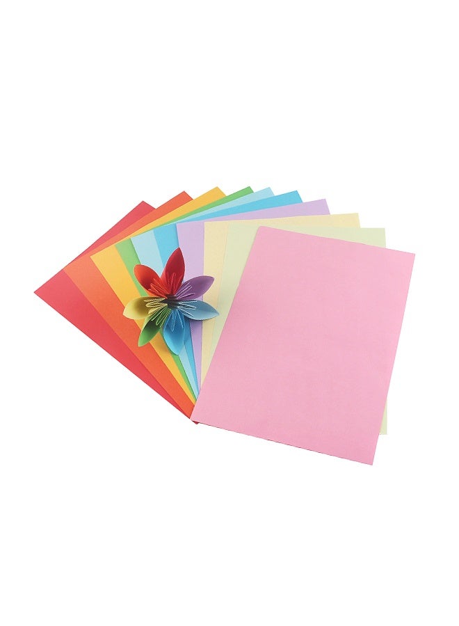 Origami Paper, 100 Sheets Double-Sided Color Origami for Kids Adults Beginners, 20 Colors, A4 Size Craft Paper for Flower Folding, School Art Projects - Image 1