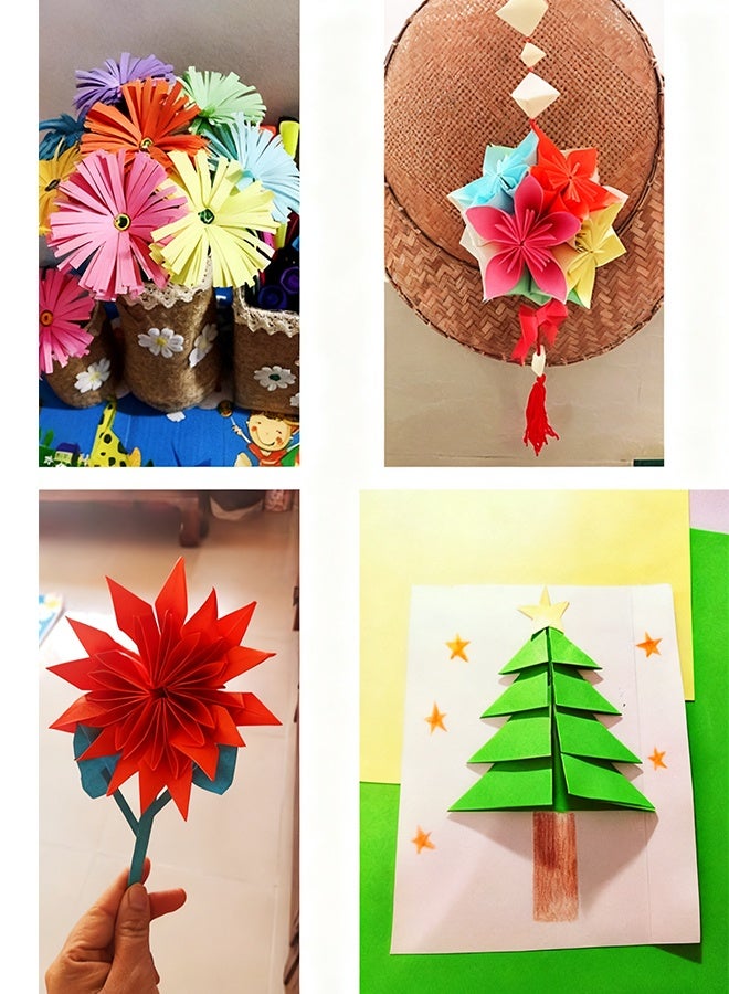 Origami Paper, 100 Sheets Double-Sided Color Origami for Kids Adults Beginners, 20 Colors, A4 Size Craft Paper for Flower Folding, School Art Projects - Image 3
