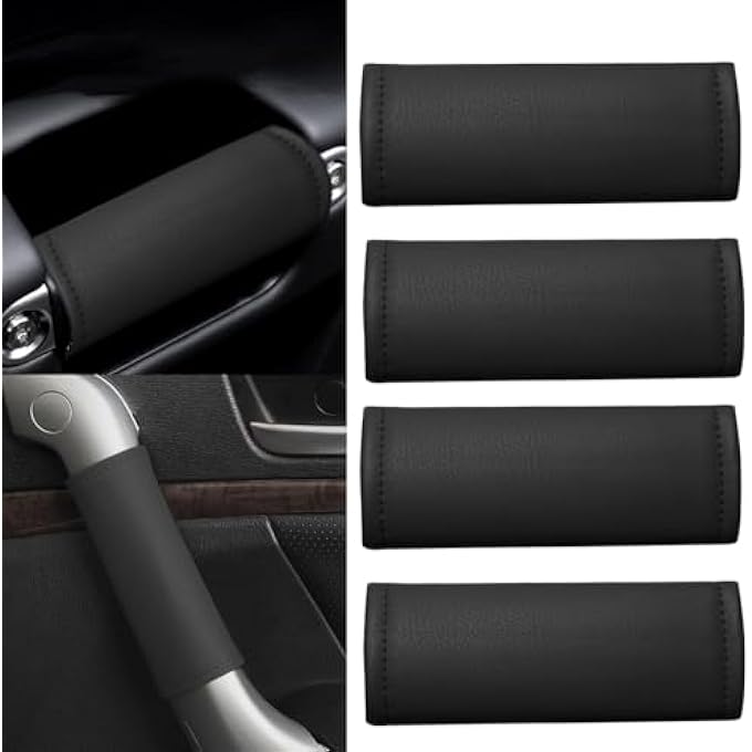 واقي مقبض باب السيارة داخل الجلد ، 4 قطع غطاء مقبض السيارة ، واقي مقبض باب السيارة الداخلي العالمي واقي مقبض الباب الملحقات الداخلية للسيارة لشاحنة سيارات الدفع الرباعي - Image 2