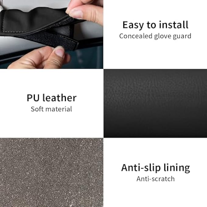 واقي مقبض باب السيارة داخل الجلد ، 4 قطع غطاء مقبض السيارة ، واقي مقبض باب السيارة الداخلي العالمي واقي مقبض الباب الملحقات الداخلية للسيارة لشاحنة سيارات الدفع الرباعي - Image 4
