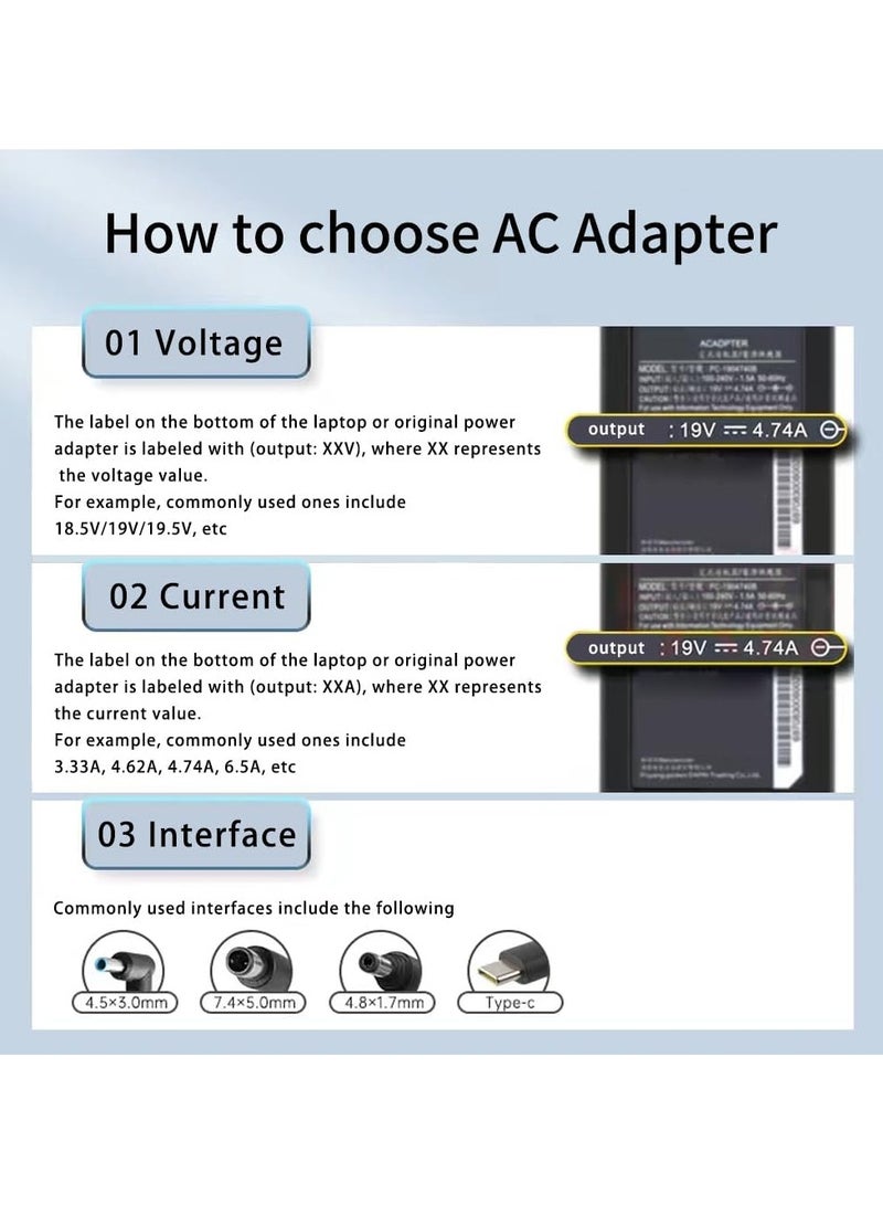 Max Power 90W 19V 4.74A Charger laptop adapter compatible for HP Elitebook 8460p 8470p 8440p 8560p 8760p 8460w 8470w 8570w 8770w Probook 4430s 4440s 4520s 4530s 4540s 6730b 6530b - Image 4