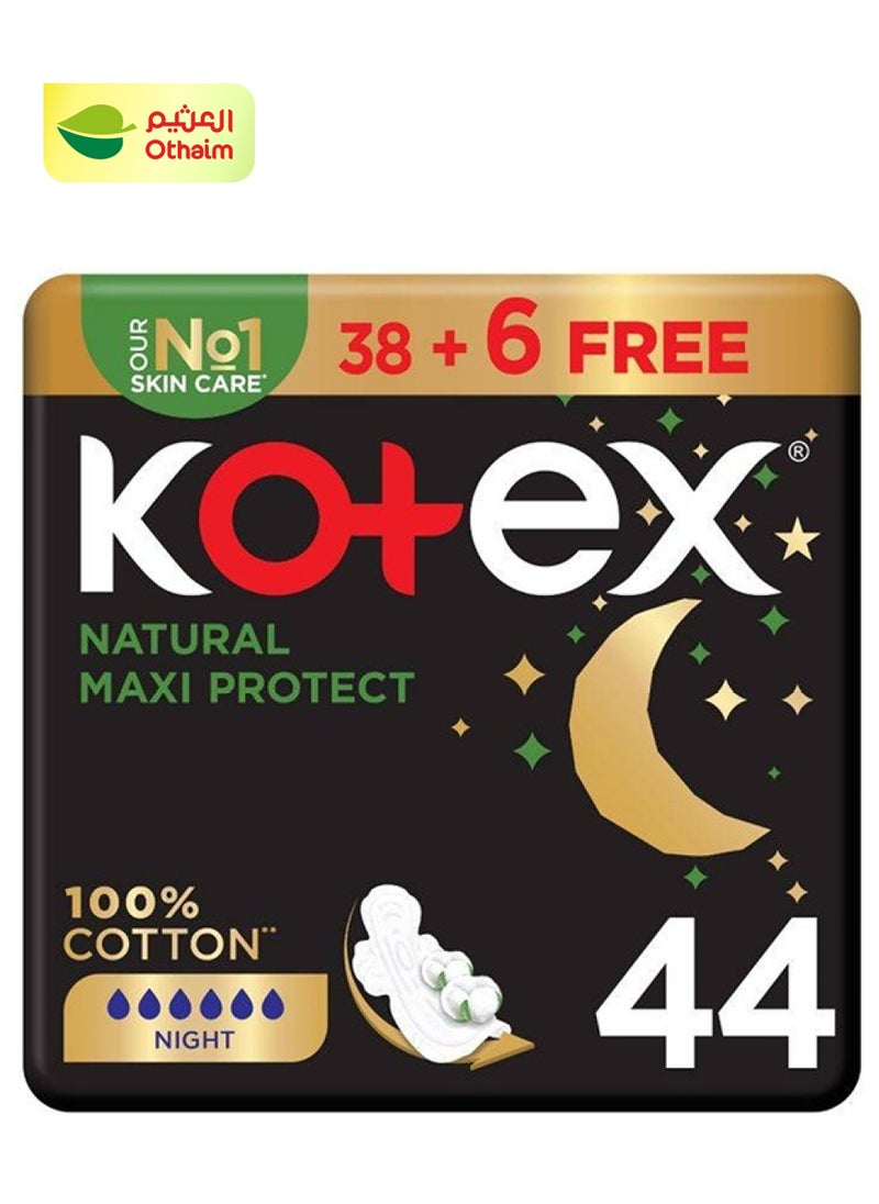 Kotex Kotex Maxi Protect Night Pads , 38+ 6 Pads 