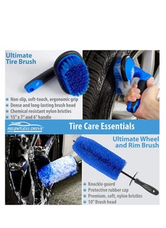 SYOSI Car Wheel Tire Cleaning Brush Set, Car Detailing Kit, 20Pcs Car Detailing Brush Set (Wheels Brush, Rim Brush, Detailing Brushes, Car Drill Detailing Brushes, Wash Mitt, Wax Pads, Wash Towels)  - Image 4
