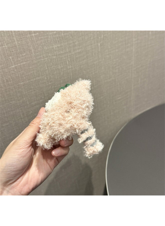Plush Four-leaf Clover Khakis Bear For Airpods4 For Apple Bluetooth Wireless Earphone Set 1/2/3 Generation Pro2 Women-Color:Plush Four-leaf Clover Khaki Bear Headphone Cover-Applicable Models:Airpods Pro/Airpods Pro2