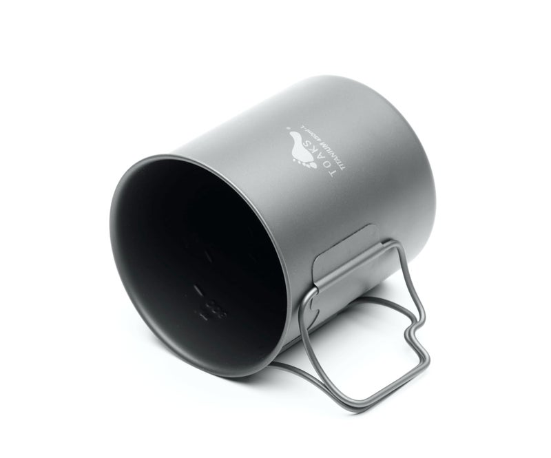 TOAKS Ultralight 450ml Titanium Cup – Camping Mug with Foldable Handles, 48g, Backpacking & Hiking Gear - Image 3