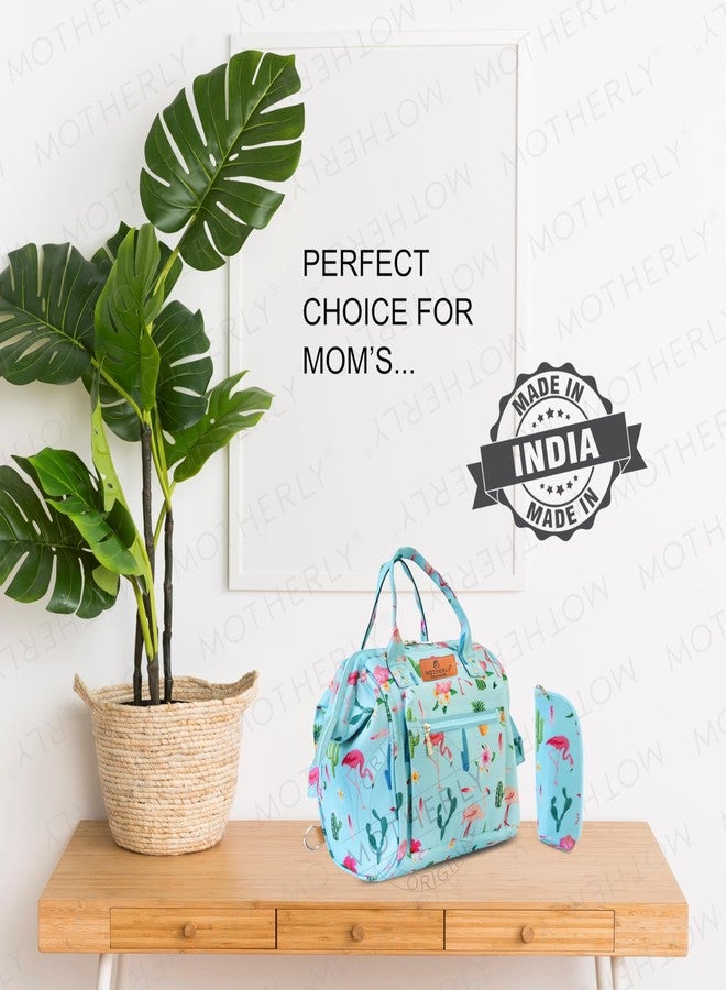 Motherly Nano Diaper Bag for Mothers for Travel- Combo Set with Accessories, Small Maternity Handbag for Newborn Baby,Multiple Pockets Water Resistant Baby Bag (Cactus Light Green) - Image 5