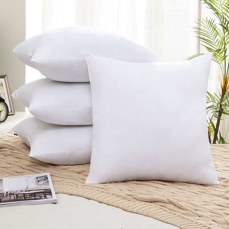 Set of 4 Cushion Inner 40X40 CM Pillow Insert 16x16 Inch Warm and Soft fluffy Plump White Cushion Inner for Decorative Cushion Cover in Bed Sofa Outdoor - Image 2
