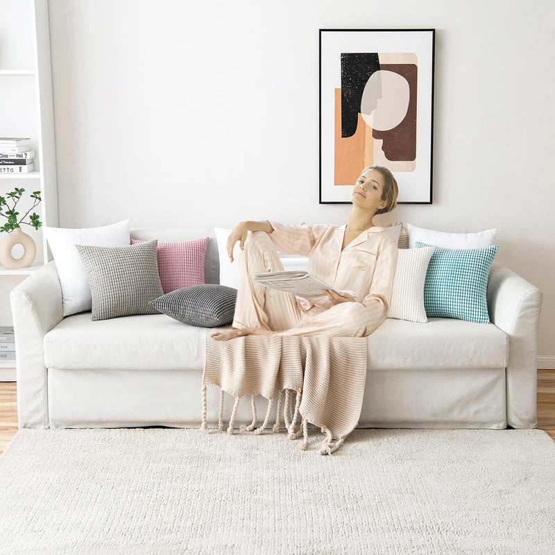 Set of 4 Cushion Inner 40X40 CM Pillow Insert 16x16 Inch Warm and Soft fluffy Plump White Cushion Inner for Decorative Cushion Cover in Bed Sofa Outdoor - Image 3