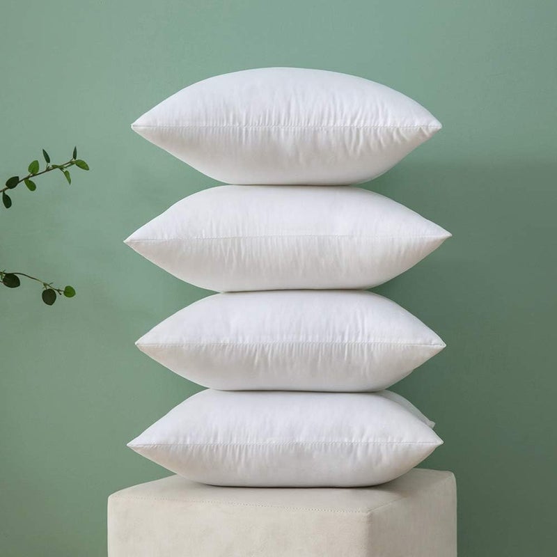 Set of 4 Cushion Inner 40X40 CM Pillow Insert 16x16 Inch Warm and Soft fluffy Plump White Cushion Inner for Decorative Cushion Cover in Bed Sofa Outdoor - Image 1
