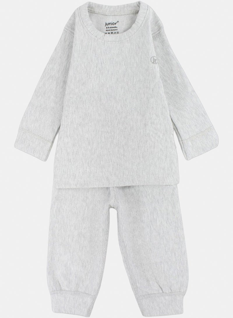 Unisex Baby Cotton Thermal Set – Grey