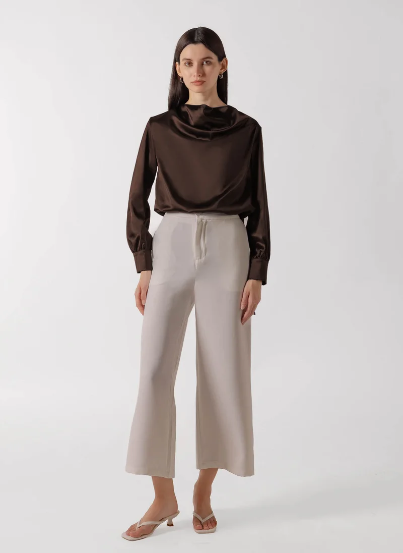 Shapes TIE NECK SATIN BLOUSE